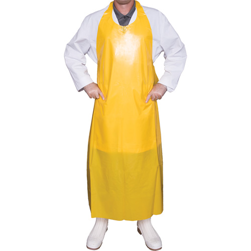 Top Dog 8 Mil. Apron, Polyurethane, 45" L x Yellow Helyx Safety & Industrial Supplies