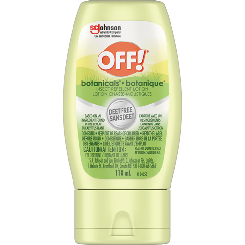 R&eacute;pulsif &agrave; insectes Botanicals Off!, Sans DEET, Lotion, 118 g Helyx Safety & Industrial Supplies