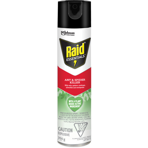 Insecticide pour araign&eacute;es et fourmis Essentials Raid, 350 g, Canette a&eacute;rosol Helyx Safety & Industrial Supplies