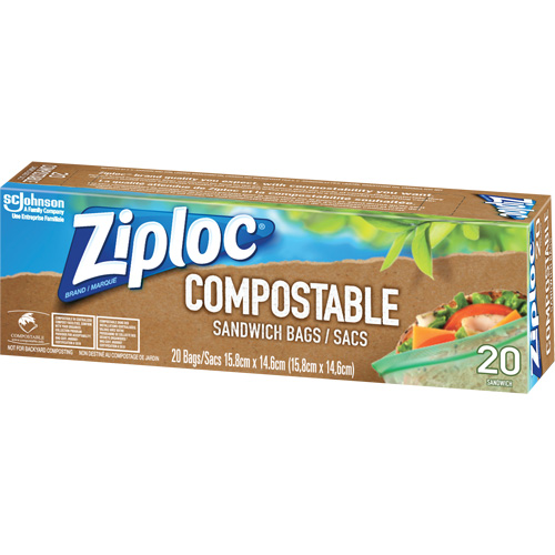 Ziploc&reg; Compostable Sandwich Bags Helyx Safety & Industrial Supplies