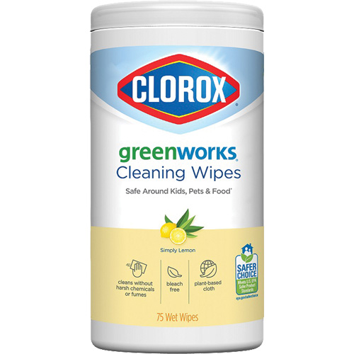Lingettes nettoyantes GreenWorks, 75 lingettes Helyx Safety & Industrial Supplies