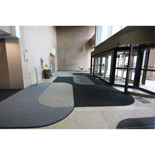 Supreme Knob Entrance Matting, Wiper/Scraper, 13-5/12' x 75-1/2' x 7/16", Charcoal Helyx Safety & Industrial Supplies