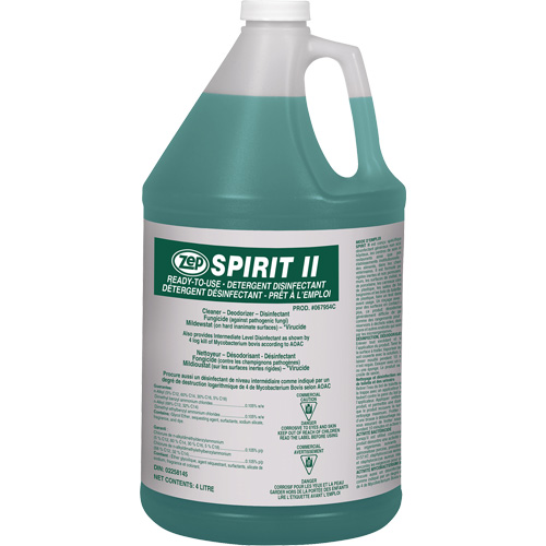 D&eacute;tergent d&eacute;sinfectant Spirit II, 4 L, Cruche Helyx Safety & Industrial Supplies