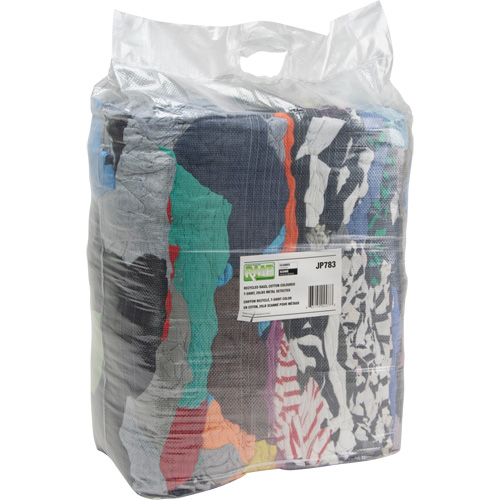 Chiffons fabriqu&eacute;s &agrave; partir de mat&eacute;riaux recycl&eacute;s, Coton, M&eacute;lange de couleurs, 25 lb Helyx Safety & Industrial Supplies