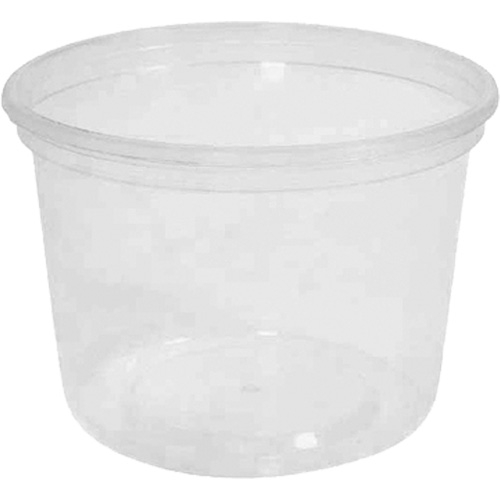 MicroGourmet 16 oz. Clear Deli Container without Lid, Plastic, Round Helyx Safety & Industrial Supplies