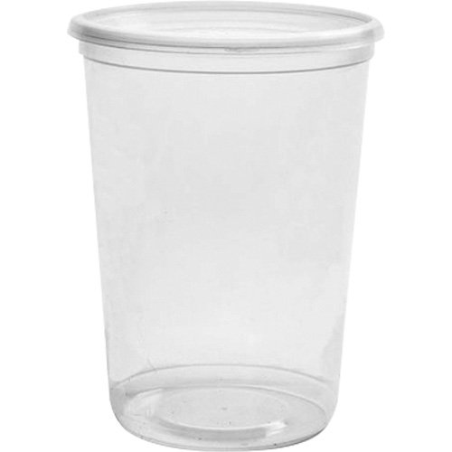 Magik 32 oz. Clear Deli Container without Lid, Plastic, Round Helyx Safety & Industrial Supplies