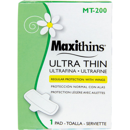 Maxithins&reg; Maxi Pad Ultra Thin with Wings Helyx Safety & Industrial Supplies