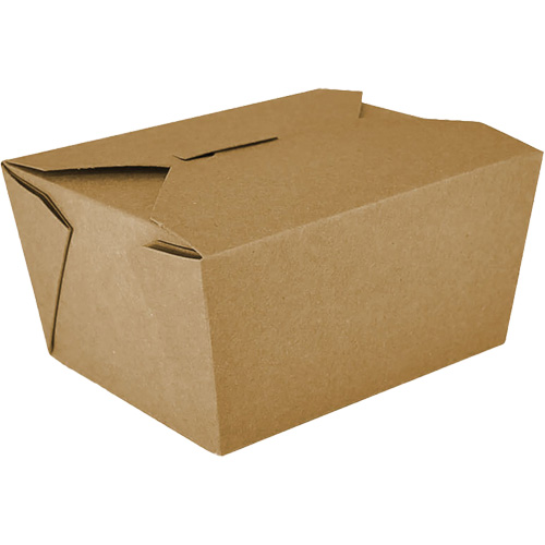 Kraft Take Out Food Containers, Corrugated, Rectangular Helyx Safety & Industrial Supplies