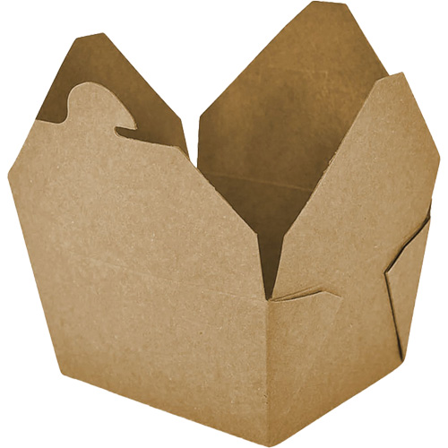 Kraft Take Out Food Containers, Corrugated, Rectangular Helyx Safety & Industrial Supplies