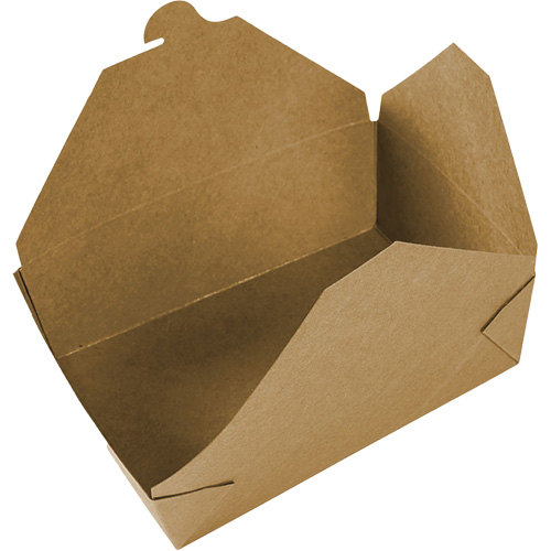 Kraft Take Out Food Containers, Corrugated, Rectangular Helyx Safety & Industrial Supplies