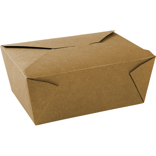 Kraft Take Out Food Containers, Corrugated, Rectangular Helyx Safety & Industrial Supplies