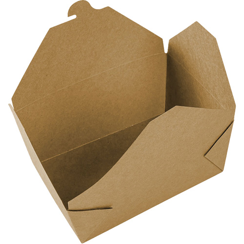 Kraft Take Out Food Containers, Corrugated, Rectangular Helyx Safety & Industrial Supplies