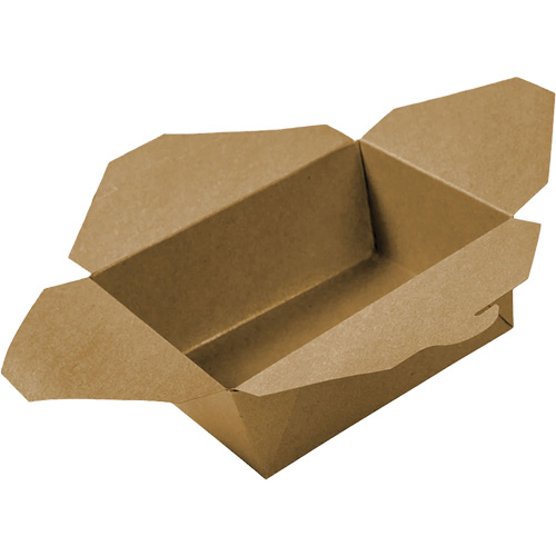 Kraft Take Out Food Containers, Corrugated, Rectangular Helyx Safety & Industrial Supplies
