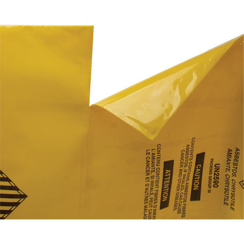 Doublures pour d&eacute;chets dangereux, Amiante, 40" lo x 35" la, 3 mils Helyx Safety & Industrial Supplies