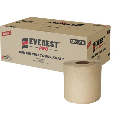 Essuie-mains en papier kraft, 1 pli, D&eacute;rouler par le centre Helyx Safety & Industrial Supplies