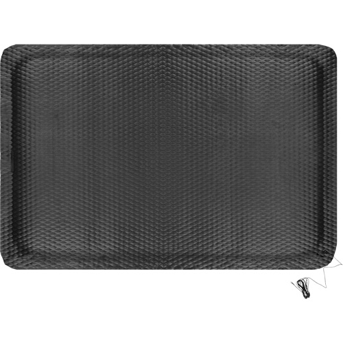 Ensemble de tapis conductible Hog Heaven, 4' la x 6' lo, 7/8" &eacute;paisseur, Noir, Nitrile Helyx Safety & Industrial Supplies