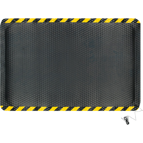 Hog Heaven Electrically Conductive Mat, 4' W x 6' L, 5/8" Thickness, Black/Yellow, Nitrile Helyx Safety & Industrial Supplies