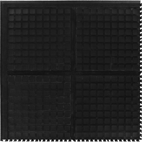 Hog Heaven III Comfort Modular Centre Tile, Corrugated, 3' x 3' x 3/4", Black, Nitrile Helyx Safety & Industrial Supplies