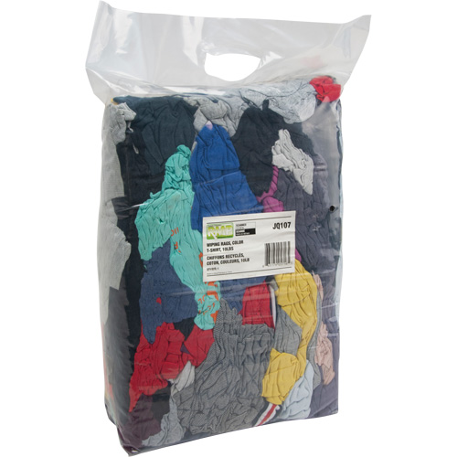 Recycled Material Wiping Rags, Cotton, Mix Colours, 10 lbs. Helyx Safety & Industrial Supplies