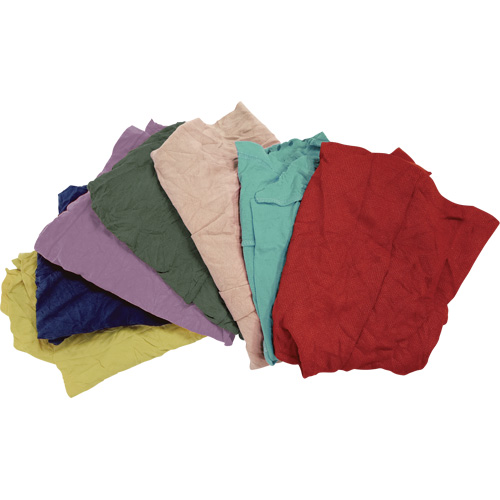 Recycled Material Wiping Rags, Fleece, Mix Colours, 25 lbs. Helyx Safety & Industrial Supplies