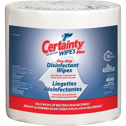 Plus Disinfectant Wipes, 7-9/10" x 5-9/10", 800 Count Helyx Safety & Industrial Supplies