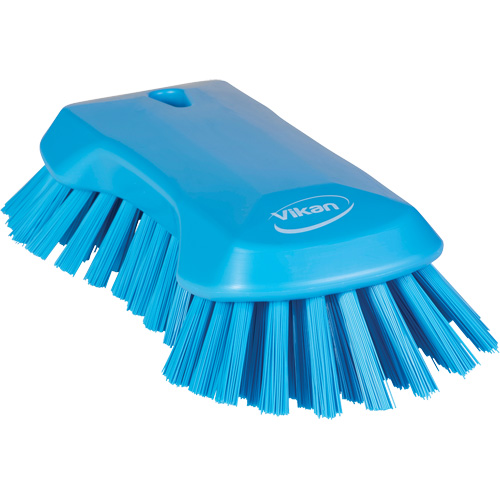 Brosse &agrave; main, Soies Tr&egrave;s ferme, Longueur de 9-1/10", Bleu Helyx Safety & Industrial Supplies