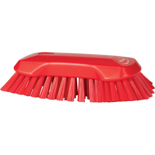 Brosse &agrave; main, Soies Tr&egrave;s ferme, Longueur de 9-1/10", Rouge Helyx Safety & Industrial Supplies