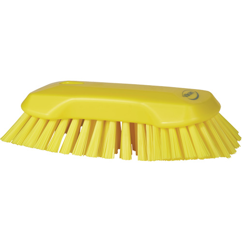 Hand Brush, Extra Stiff Bristles, 9-1/10" Long, Yellow Helyx Safety & Industrial Supplies