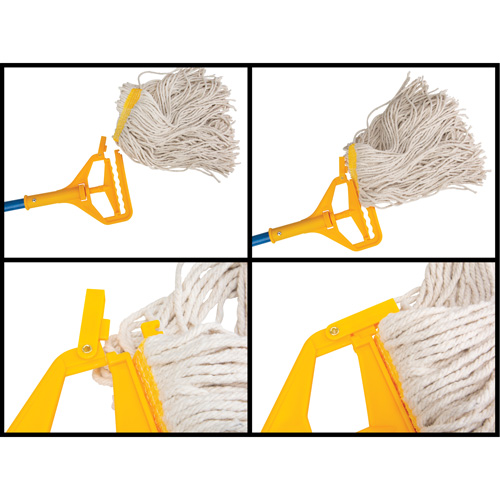 Handle with Clip, Fibreglass/Plastic, Open Gate Tip, 60" Length Helyx Safety & Industrial Supplies
