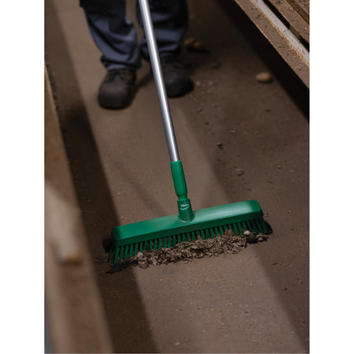 T&ecirc;te de balai-brosse, Crins Fin/Ferme, 16-1/2", Polyester/Polypropyl&egrave;ne, Vert Helyx Safety & Industrial Supplies