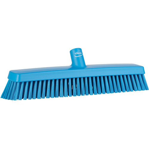 T&ecirc;te de balai-brosse, Crins Fin/Ferme, 16-1/2", Polyester/Polypropyl&egrave;ne, Bleu Helyx Safety & Industrial Supplies