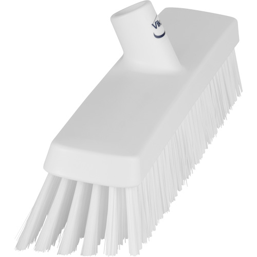 Push Broom Head, Fine/Stiff Bristles, 16-1/2", Polyester/Polypropylene, White Helyx Safety & Industrial Supplies