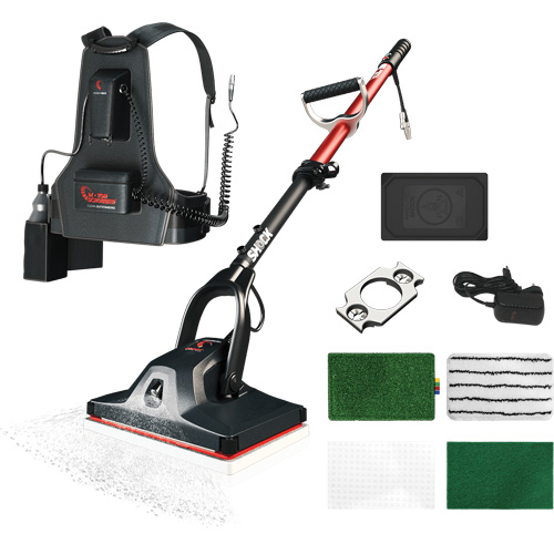 Shock Oscillating Floor Cleaning Machine with Backpack, Cleaner Helyx Safety & Industrial Supplies