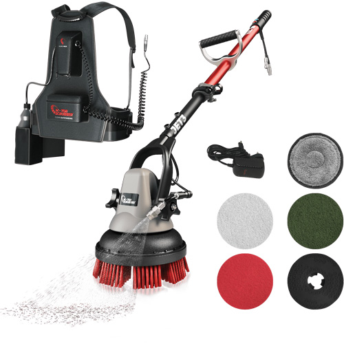 Portable Handheld Scrubber MSJET with Backpack, Polisher/Scrubber Helyx Safety & Industrial Supplies
