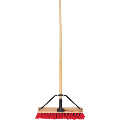 Push Broom with Braced Handle, 18", Medium, PVC Bristles Helyx Safety & Industrial Supplies