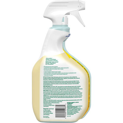 Nettoyant tout usage CloroxPro Clorox EcoClean, 946 ml, Bouteille &agrave; g&acirc;chette Helyx Safety & Industrial Supplies