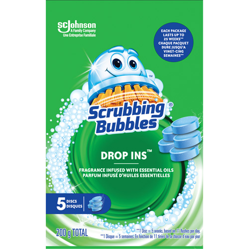 Scrubbing Bubbles&reg; Drop-Ins Toilet Cleaner Discs, 200 g, Tablet Helyx Safety & Industrial Supplies