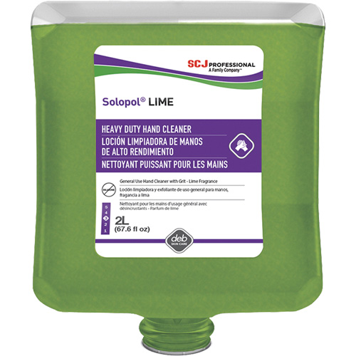 Savon de puissance moyenne pour les mains Solopol, Pierre ponce, 2 L, Cartouche en plastique, Lime Helyx Safety & Industrial Supplies