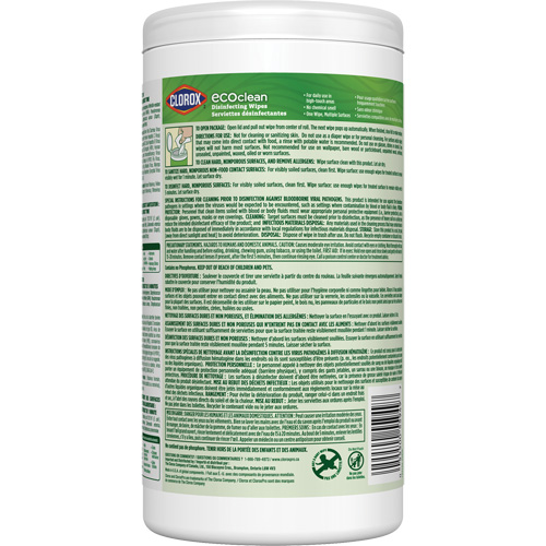 Lingettes d&eacute;sinfectantes EcoClean, 75 lingettes Helyx Safety & Industrial Supplies