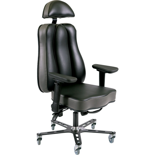 Synergo II 24h Ergonomic Chair, Vinyl, Black/Grey, 350 lbs. Capacity Helyx Safety & Industrial Supplies