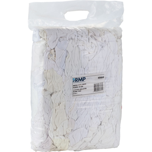 Wiper Rags, Fleece, White, 10 lbs. Helyx Safety & Industrial Supplies