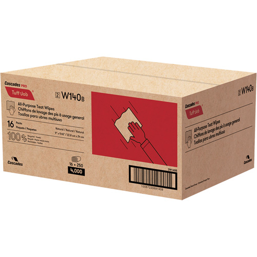 PRO Tuff-Job&reg; Teat Wipes, All-Purpose, 10-1/4" L x 9-1/8" W Helyx Safety & Industrial Supplies