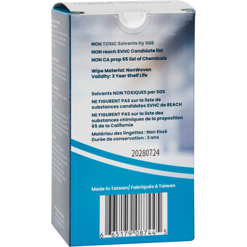 Individually Wrapped Cleaning Wipes, 12 Wipes, 8" x 9-1/2" Helyx Safety & Industrial Supplies
