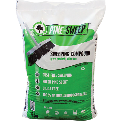 Compos&eacute; de balayage biod&eacute;gradable Pine Sweep, Sac, 44 lb (20 kg) Helyx Safety & Industrial Supplies