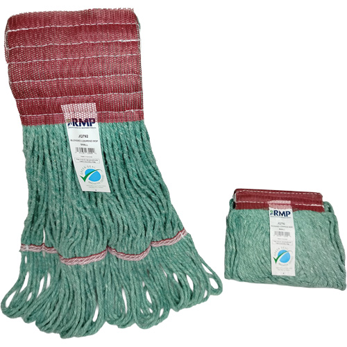 Wide-Band Mop Head, Antimicrobial/Floor Finishing/Specialty, Cotton/Rayon/Synthetic, Loop Style Helyx Safety & Industrial Supplies