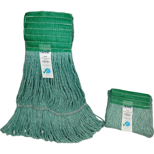 Wide-Band Mop Head, Antimicrobial/Floor Finishing/Specialty, Cotton/Rayon/Synthetic, Loop Style Helyx Safety & Industrial Supplies
