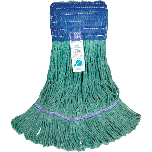 Wide-Band Mop Head, Antimicrobial/Floor Finishing/Specialty, Cotton/Rayon/Synthetic, Loop Style Helyx Safety & Industrial Supplies