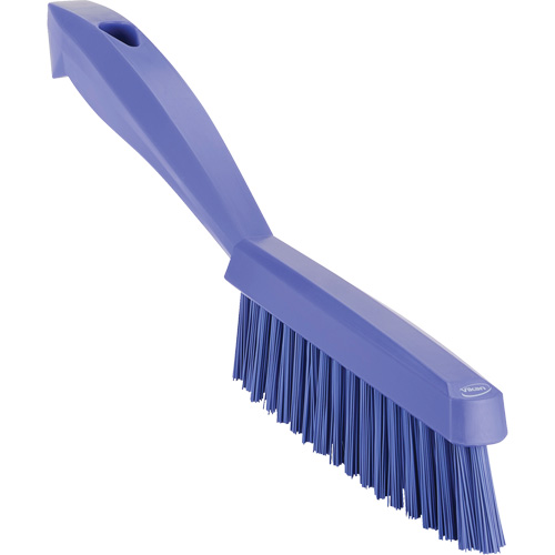 Brosse &agrave; main &eacute;troite &agrave; manche court, Soies Tr&egrave;s ferme, Longueur de 11-4/5", Mauve Helyx Safety & Industrial Supplies