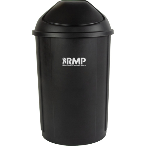 Half-Round Garbage Bin with Lid, Polyethylene, 21 US gal. Helyx Safety & Industrial Supplies