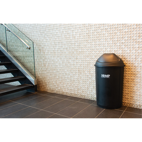 Poubelle demi-ronde, Poly&eacute;thyl&egrave;ne, 21 gal. US Helyx Safety & Industrial Supplies